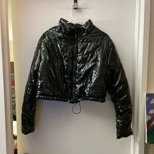 Black Puffer Jacket daisy large